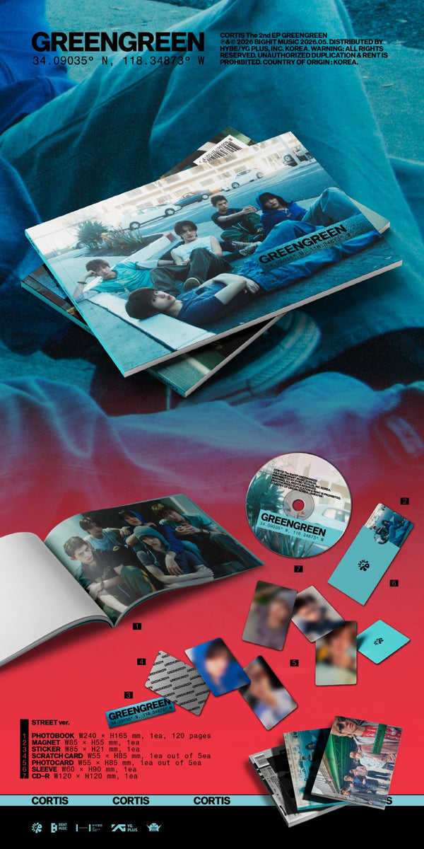 CORTIS - [GREENGREEN] THE 2ND EP Album 3 Version SET – kpopalbums.com