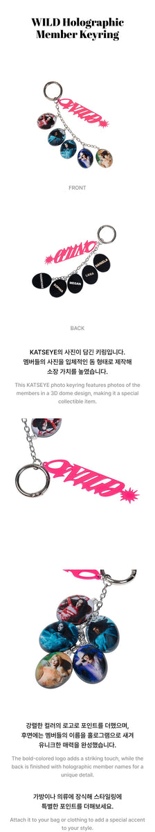 KATSEYE - [EP3 WILD] (OFFICIAL MD WILD Holographic Member Keyring