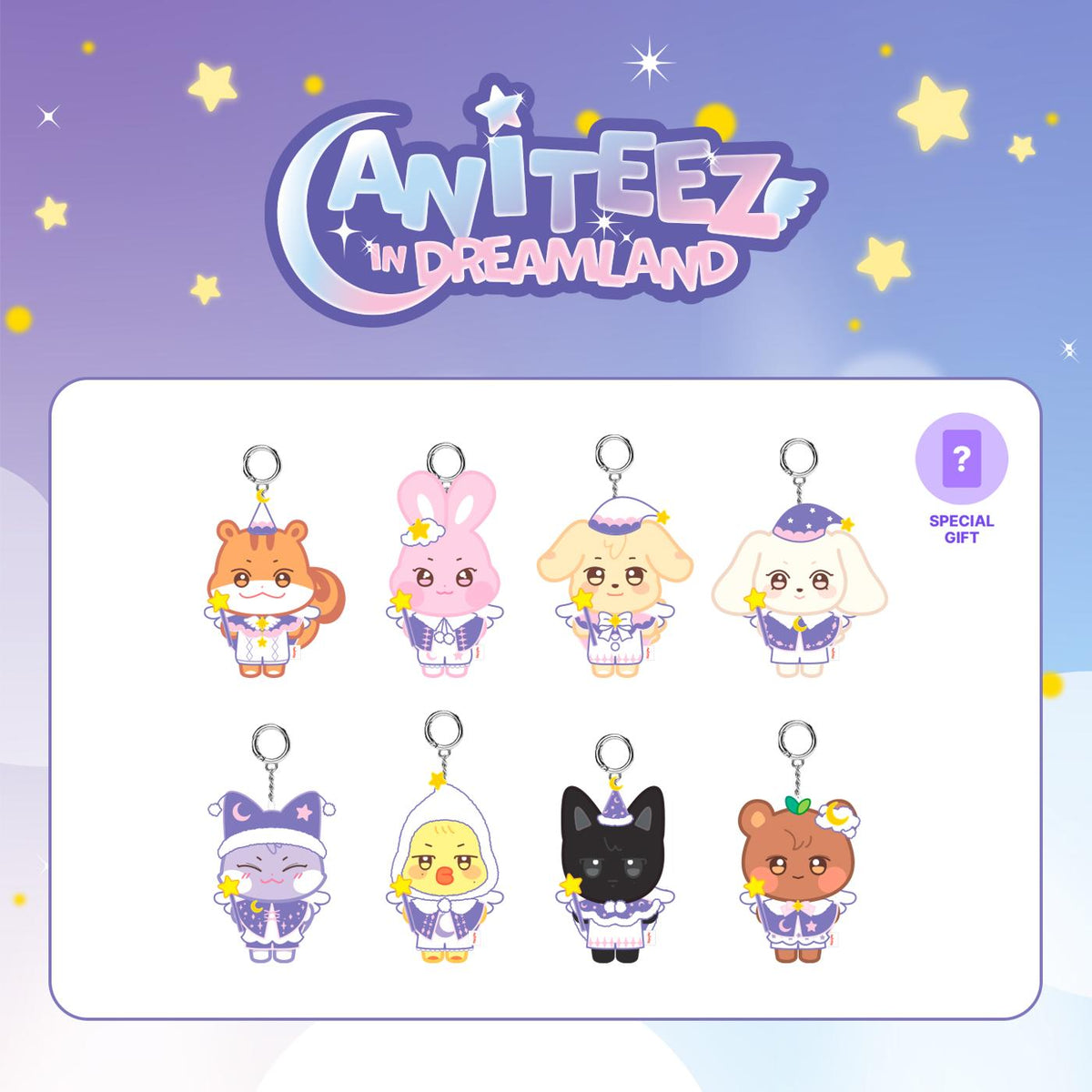 ATEEZ - [ANITEEZ IN DREAMLAND] OFFICIAL MD Plush Keyring (Guardian Ang ...