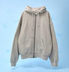 PLAVE -[MMMM BABY ROOM] POP-UP MD MMMM BABY Melange Gray Zip-Up Hoodie