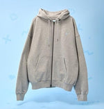 PLAVE -[MMMM BABY ROOM] POP-UP MD MMMM BABY Melange Gray Zip-Up Hoodie