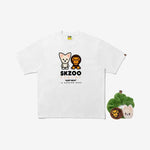 (PRE-ORDER) Stray Kids - [BAPE X Stray Kids] MD FoxI.Ny BABY MILO TEE M + SCRUNCHIES (GREEN) SET