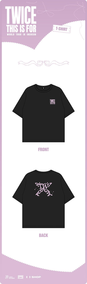 TWICE THIS IS FOR WORLD TOUR Tシャツ Mサイズ TWICE - [THIS IS FOR] WORLD TOUR MD T-SHIRT – kpopalbums.com