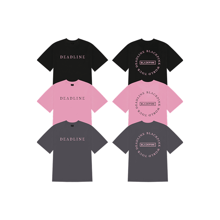 BLACKPINK Tシャツ deadline HEART LOGO SHORT BLACKPINK - [DEADLINE] WORLD TOUR MD ROUND LOGO T-SHIRT