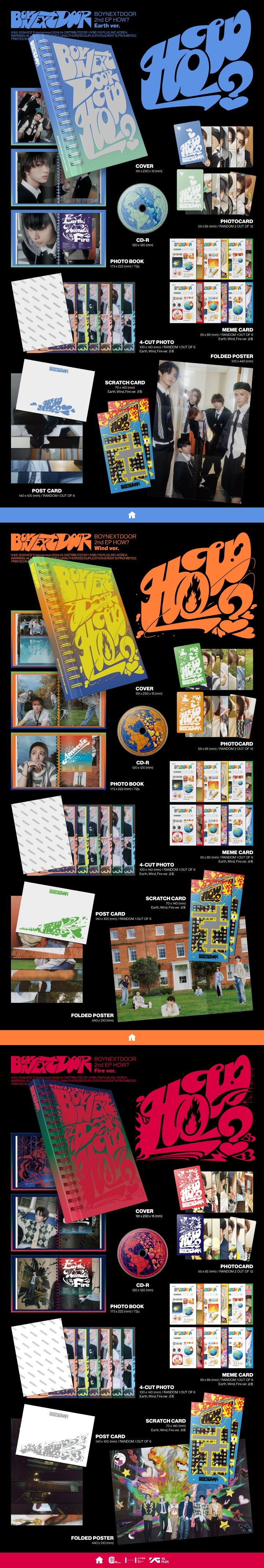 BOYNEXTDOOR - [HOW?] 2nd EP Album EARTH Version – kpopalbums.com
