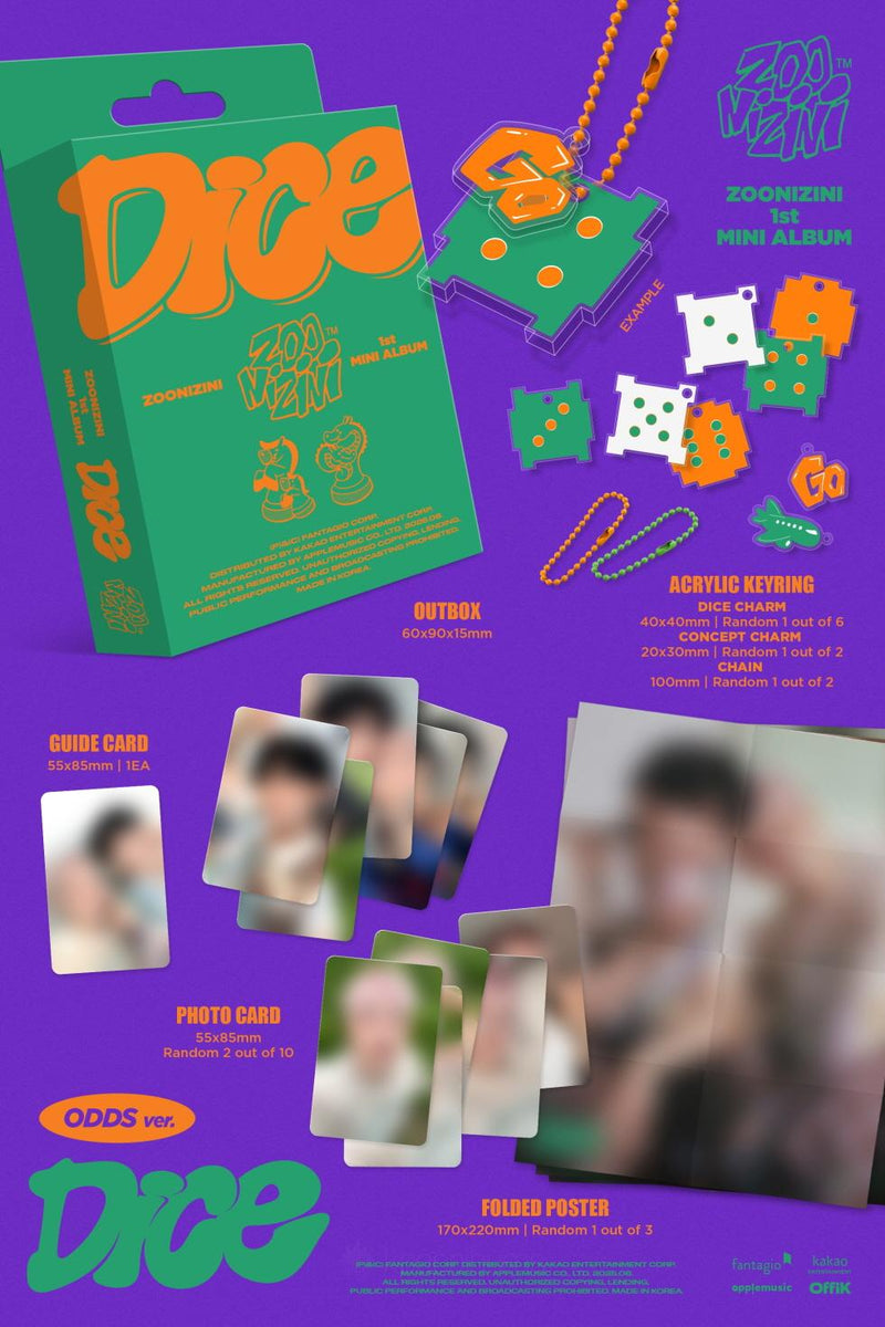 ZOONIZINI (ASTRO) - [DICE] 1st Mini Album META ODDS Version