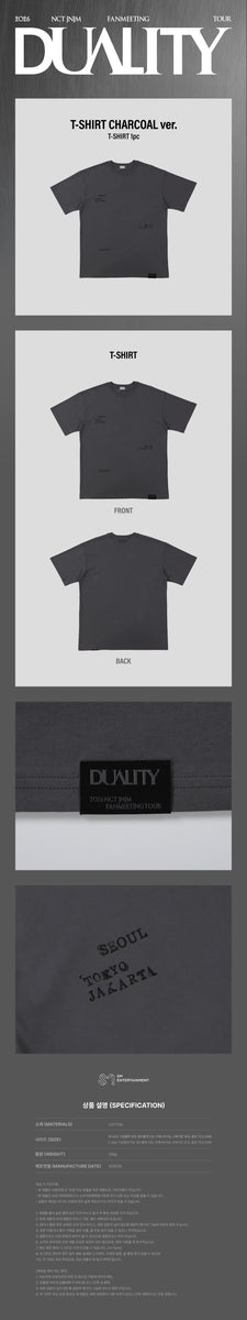 NCT JNJM - [DUALITY] 2026 FANMEETING TOUR MD T-SHIRT (CHARCOAL ver