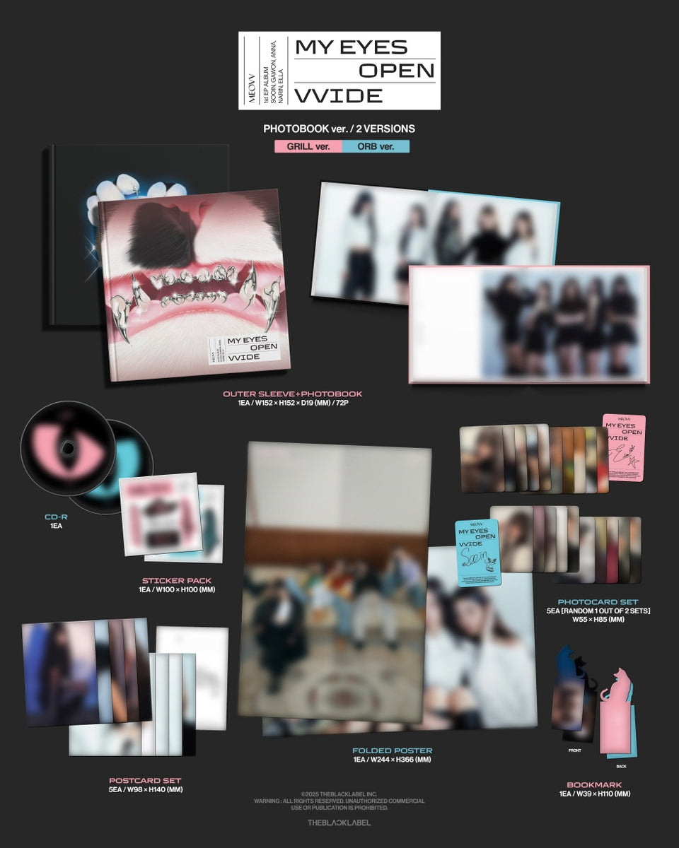 MEOVV - [MY EYES OPEN VVIDE] 1st EP Album PHOTOBOOK GRILL Version