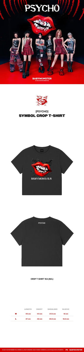 BABYMONSTER - [PSYCHO] (OFFICIAL MD SYMBOL CROP T-SHIRT