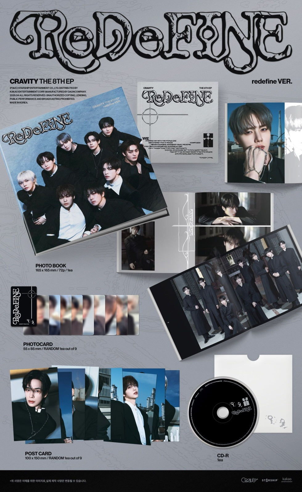 CRAVITY - [ReDeFINE] 8th Mini Album Redefine Version – kpopalbums.com