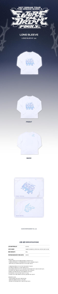 NCT DREAM ドリショ アンコン md LONG SLEEVE NCT DREAM - [THE DREAM SHOW 4 : FUTURE THE DREAM] TOUR OFFICIAL MD