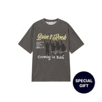(PRE-ORDER) QWER - [BORN 2 ROCK] 2nd Anniversary MD T-Shirt (Charcoal)