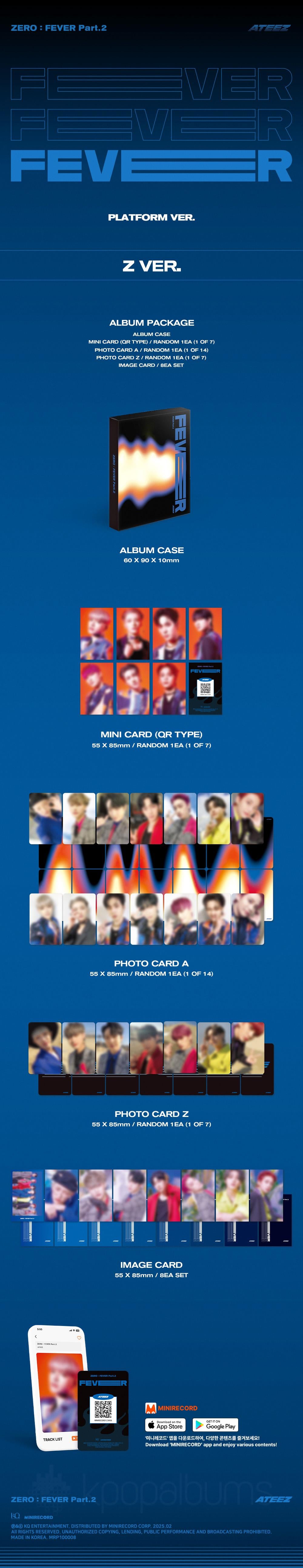 (PRE-ORDER) ATEEZ - [ZERO : FEVER PART.2] PLATFORM Z Version