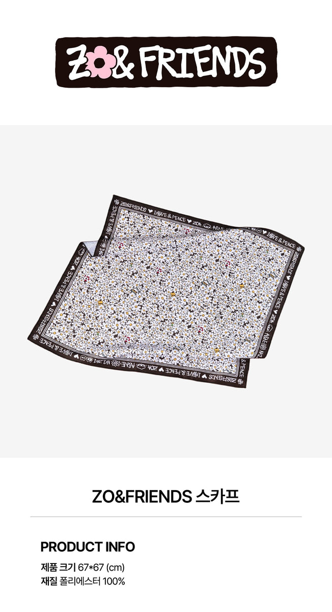 G-DRAGON - [ZO&FRIENDS] ZNF_ZNF_25 BASIC 2ND OFFICIAL MD Scarf