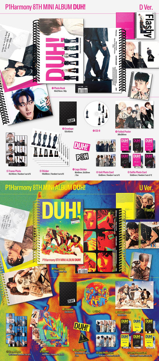 P1HARMONY - [DUH!] 8th Mini Album 2 Version SET – kpopalbums.com