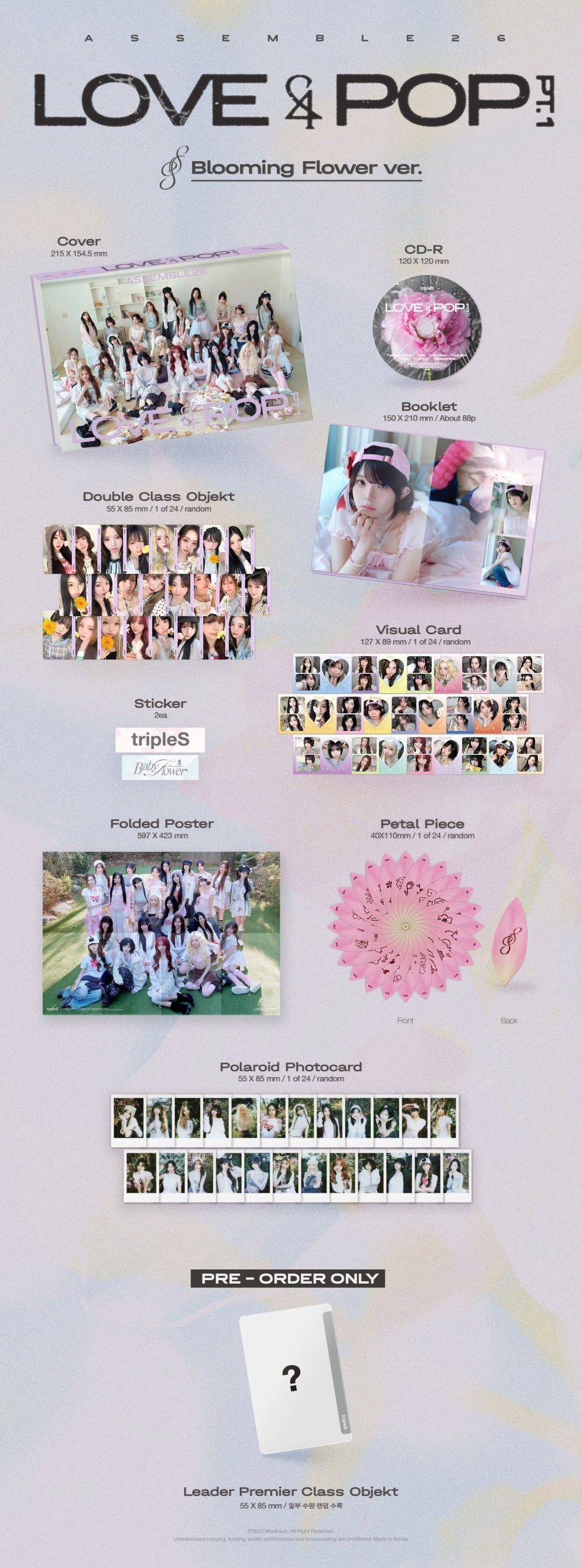 tripleS - [LOVE & POP PT.1] Album BLOOMING FLOWER (A) Version
