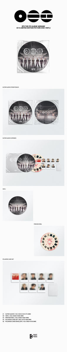 BTS - [ARIRANG] 5th Album 613 LIMITED Edition PICTURE DISC VINYL