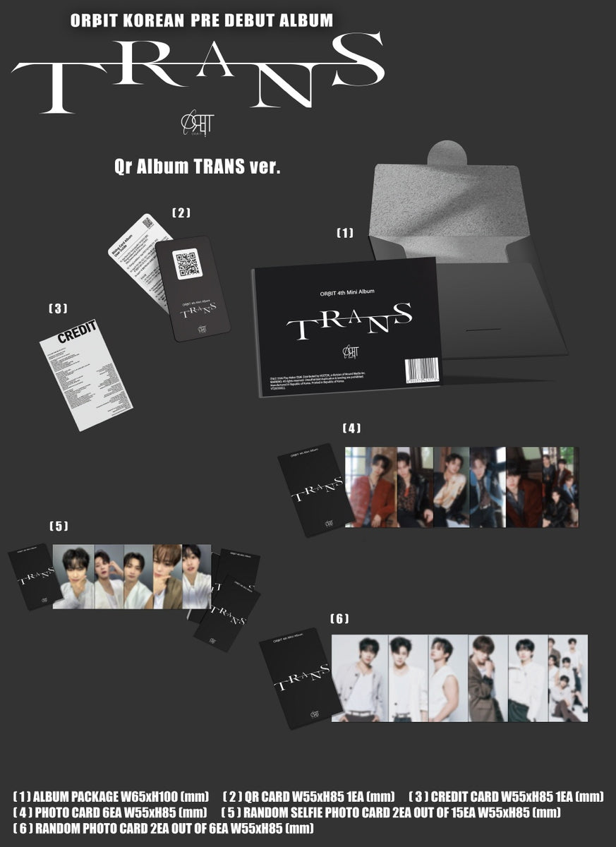 ORβIT - [TRANS] KOREAN Pre DEBUT Album QR TRANS Version – kpopalbums.com