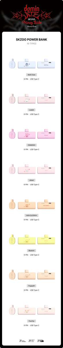 Stray Kids - [dominATE SEOUL] (OFFICIAL MD SKZOO POWER BANK