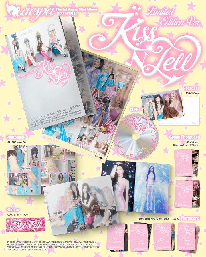 AESPA - [KISS N TELL] 1st JAPAN Mini Album LIMITED Version