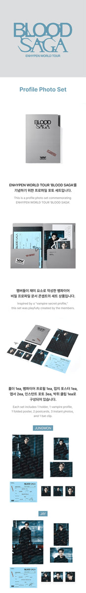ENHYPEN - [BLOOD SAGA] (WORLD TOUR MD Profile Photo Set