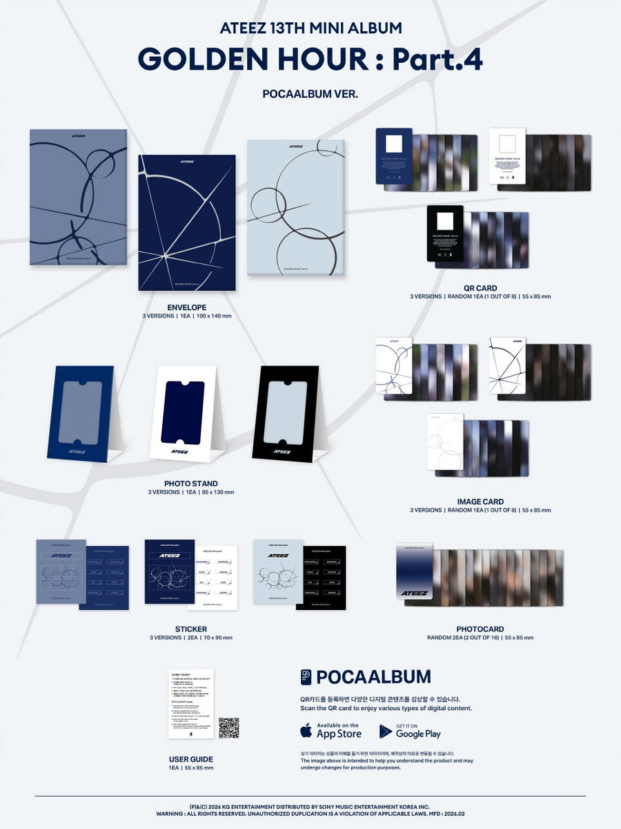ATEEZ - [GOLDEN HOUR : PART.4] 13th Mini Album POCAALBUM Z Version