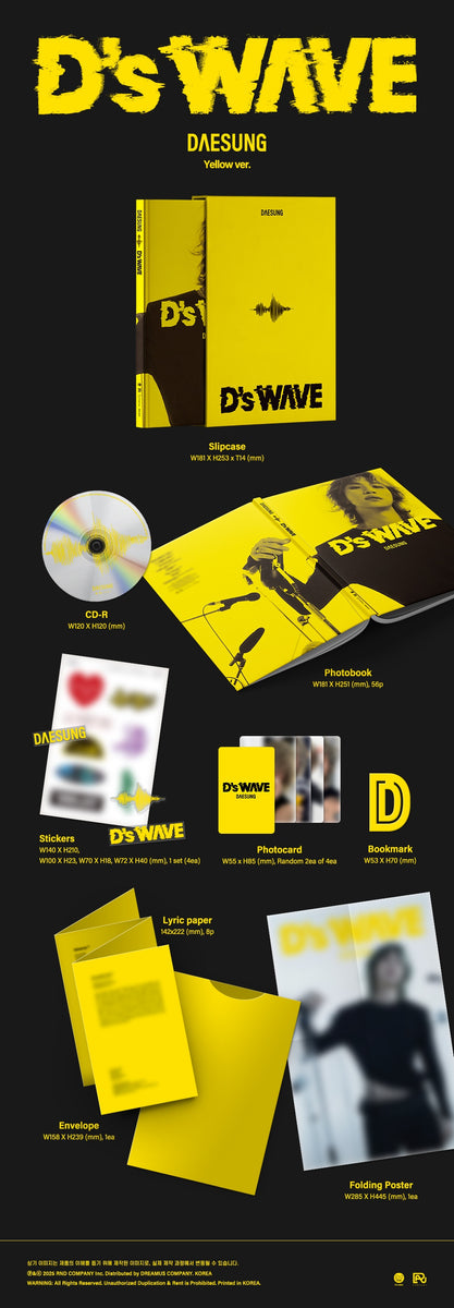 DAESUNG - [D'S WAVE] 1st Mini Album YELLOW Version – kpopalbums.com