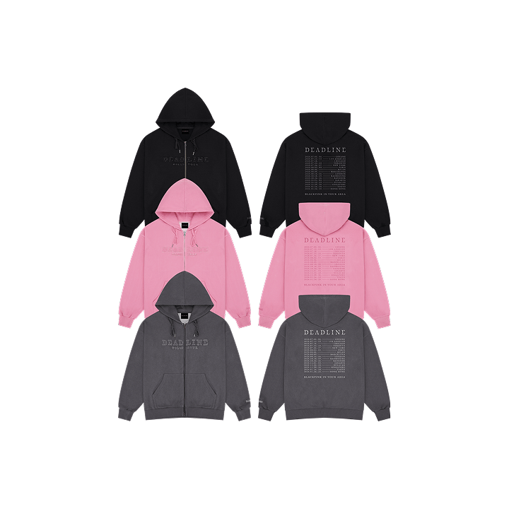 BLACKPINK DEADLINE クロップドジャージー black BLACKPINK Deadline Tour Hoodie | Hot Topic