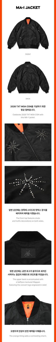 TXT MOA CON MOAコン MA-1 JACKET ジャケット M TXT - [2026 MOA CON] (OFFICIAL MD MA-1 Jacket) – kpopalbums.com