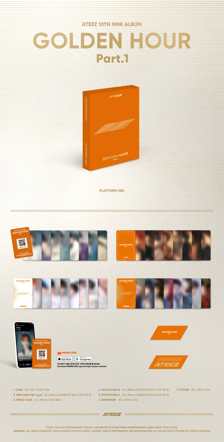 ATEEZ - [GOLDEN HOUR : Part.1] 10th Mini Album PLATFORM