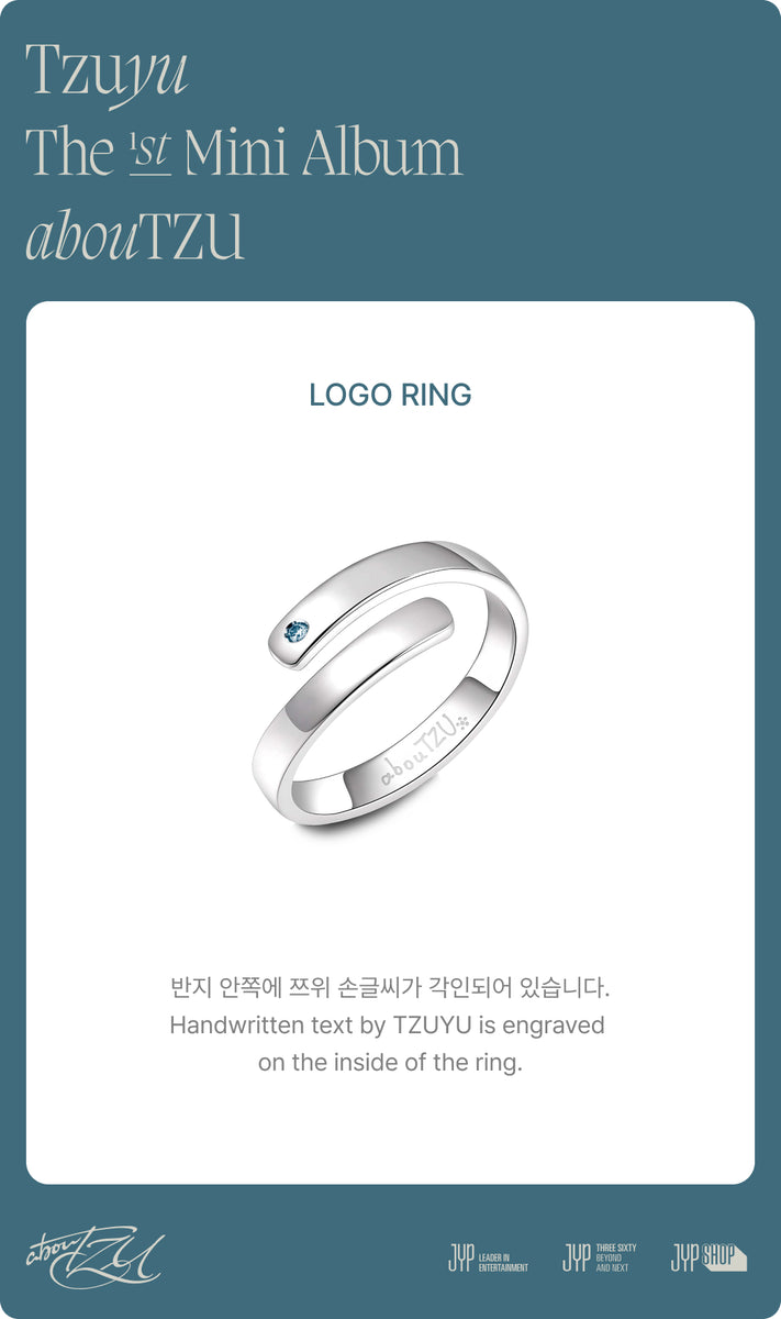 TWICE ツウィ abouTZU ロゴリング TZUYU (TWICE) - [abouTZU] OFFICIAL MD LOGO RING – kpopalbums.com