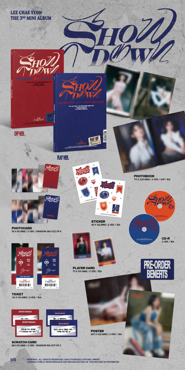 LEE CHAE YEON - [SHOWDOWN] 3rd Mini Album 2 Version SET – kpopalbums.com