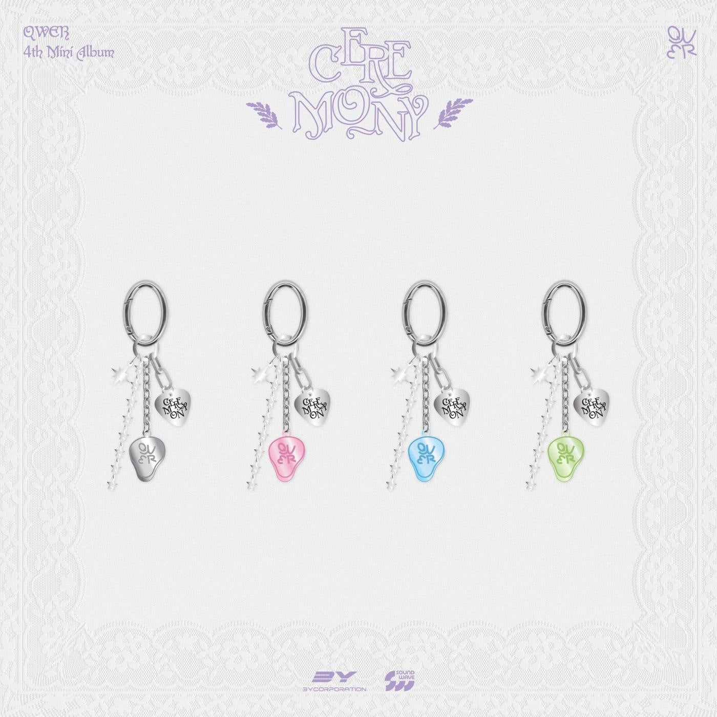 QWER POPUP MD ヒナ CEREMONY キーリング 新品未開封 QWER - [CEREMONY] (4TH MINI ALBUM POP-UP MD IN-EAR KEYRING