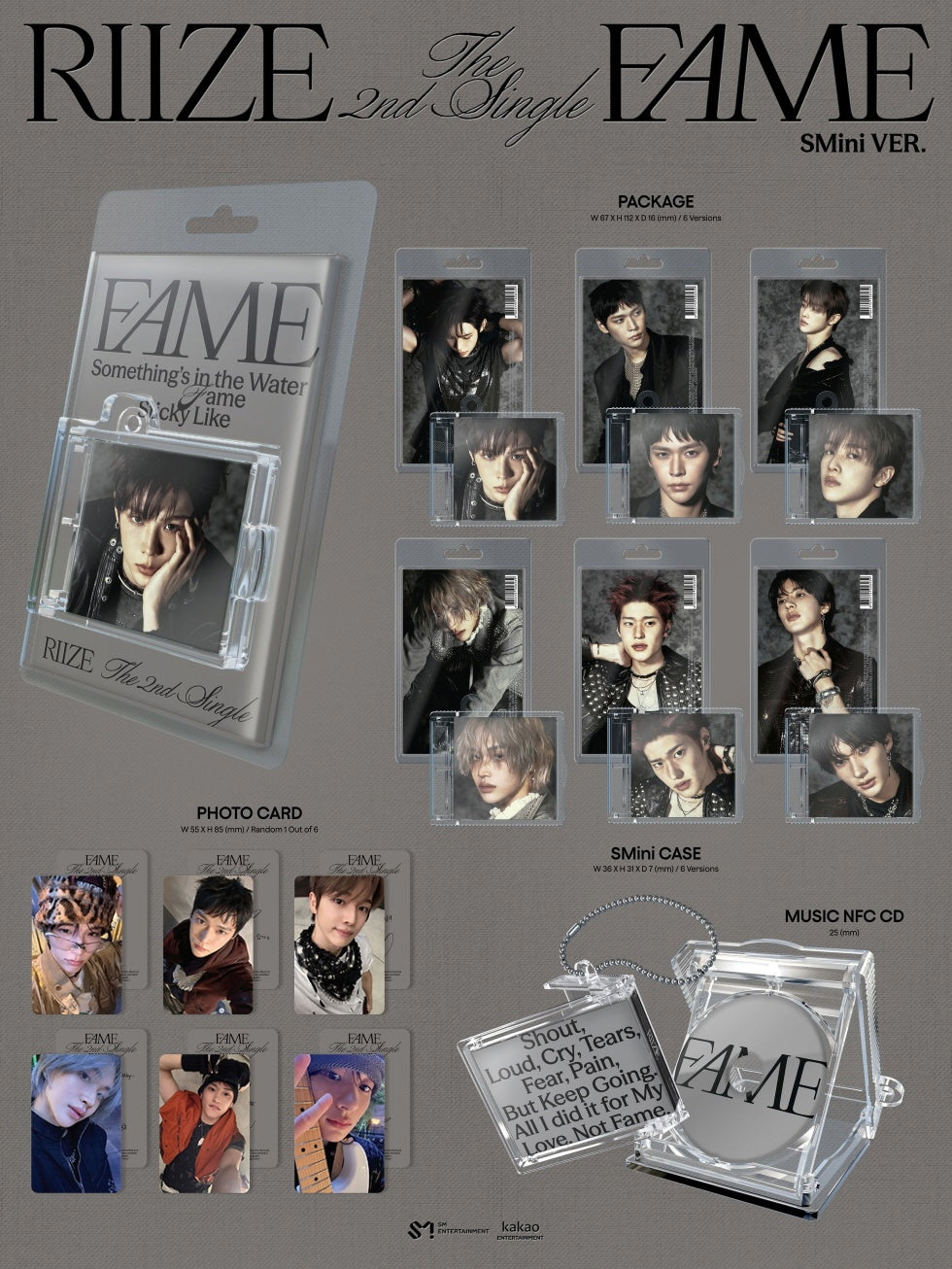 RIIZE - [FAME] 2nd Single Album SMini WONBIN Version – kpopalbums.com