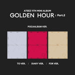 ATEEZ - [GOLDEN HOUR : PART.2] 11th EP Album POCAALBUM 3 Version SET