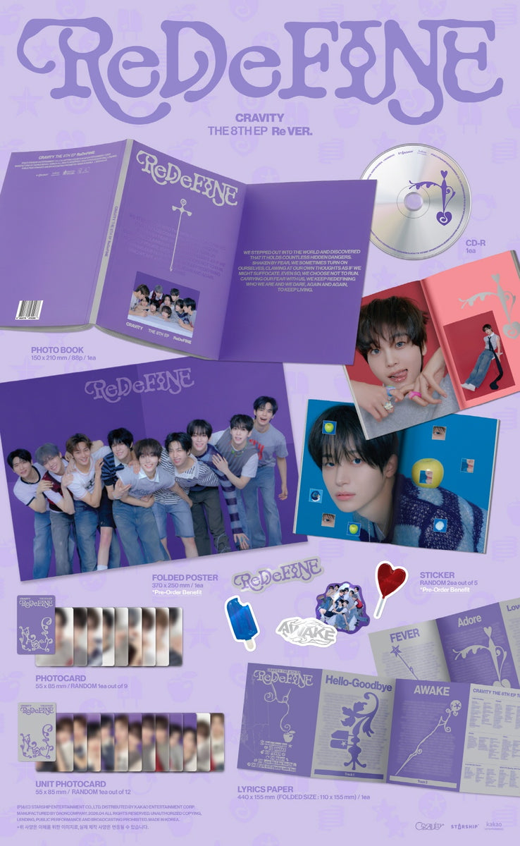 CRAVITY - [ReDeFINE] 8th Mini Album Re Version – kpopalbums.com