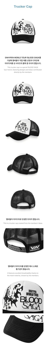 ENHYPEN - [BLOOD SAGA] (WORLD TOUR MD Trucker Cap) – kpopalbums.com