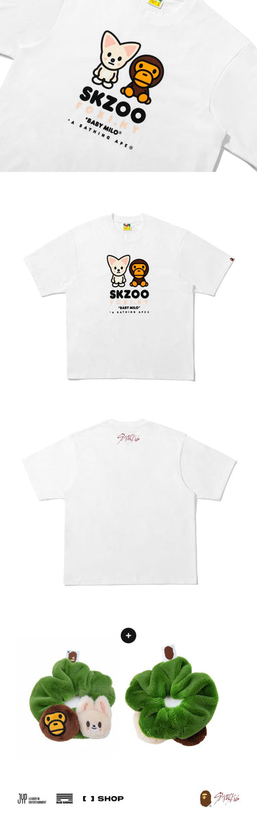 Stray Kids - [BAPE X Stray Kids] (MD FoxI.Ny BABY MILO TEE M +