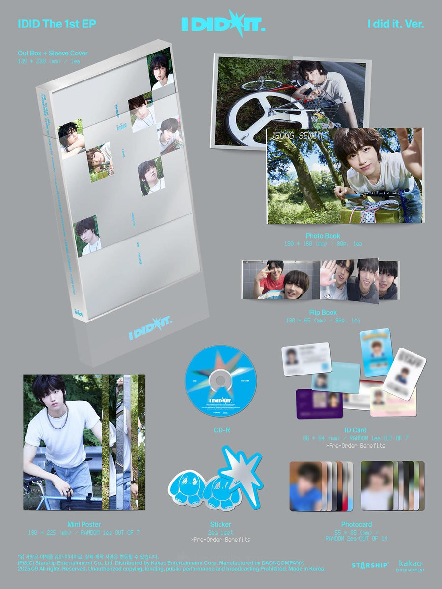 IDID - [I DID IT] (1st EP Album 4 Version SET) – kpopalbums.com
