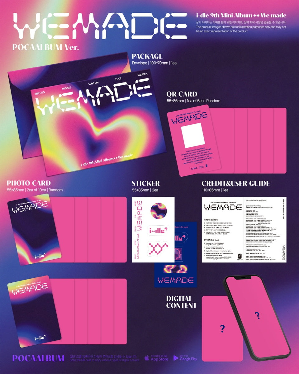 邦楽 .cute!! / DEMO Mini Album Type-B I-DLE - [WE MADE] 9th Mini Album POCAALBUM Version – kpopalbums.com