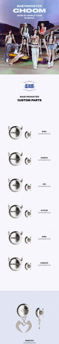 BABYMONSTER ベビモン ワルツ CUSTOM PARTS 4点セット BABYMONSTER - [춤(CHOOM)] (WORLD TOUR IN SEOUL OFFICIAL MD CUSTOM