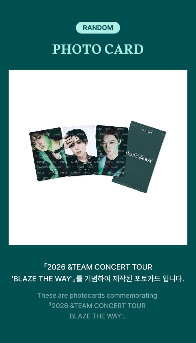 &TEAM - [BLAZE THE WAY] 2026 CONCERT TOUR OFFICIAL MD PHOTO CARD