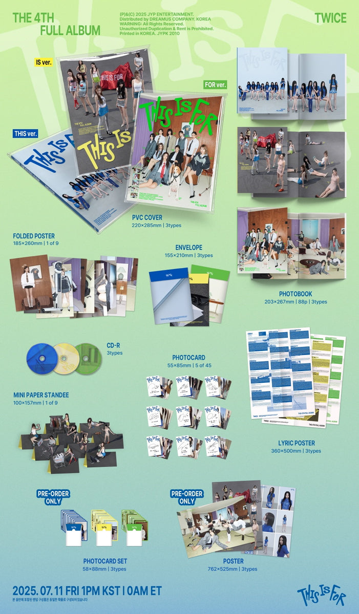 TWICE - [THIS IS FOR] 4th Album 3 Version SET – kpopalbums.com