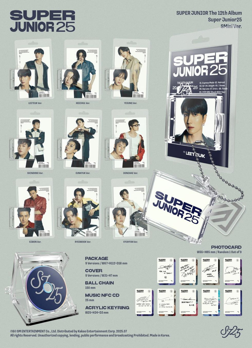 SUPER JUNIOR - [SUPER JUNIOR25] 12th Album SMini RANDOM