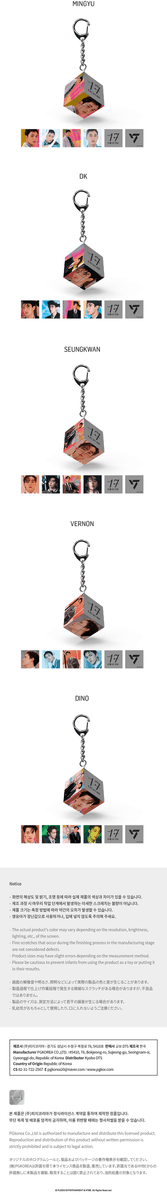 SEVENTEEN - [17 IS RIGHT HERE] OFFICIAL MD MINI CUBE KEYRING