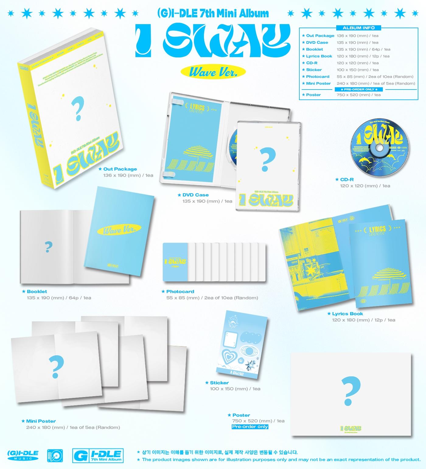 GIDLE 7TH MINI ALBUM I SWAY POCA ALBUM VER. | 5 ALBUMS SET