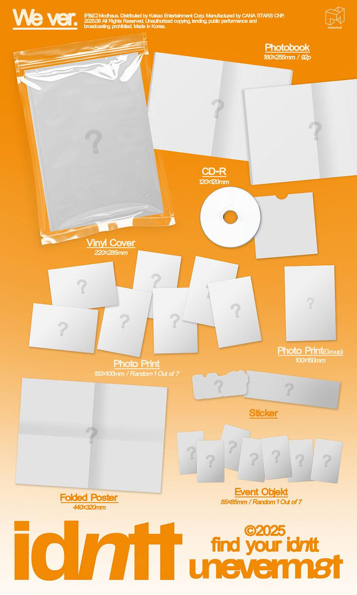 idntt unevermetセット　JiWoon ジウン SET] idntt 1st Mini Album - unevermet (SET Ver.) 2CD