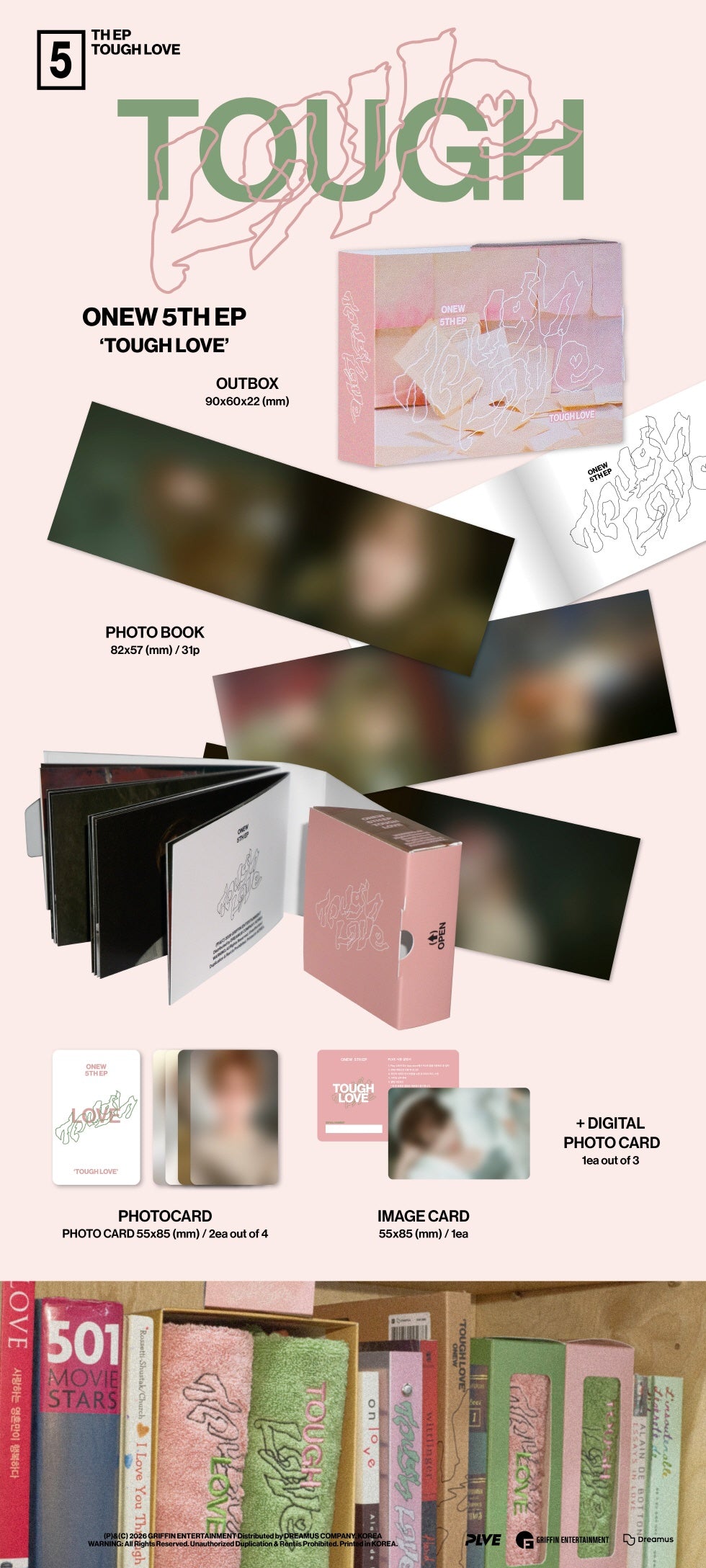 [Detailed information] 1. OUTBOX 90*60*22(mm) 2. PHOTO BOOK 82*57(mm) / 31p 3. PHOTO CARD 55*85(mm) / 2ea out of 4 4. IMAG...
