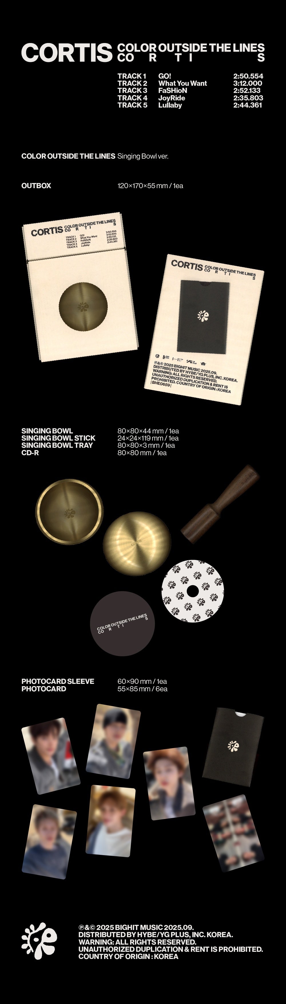 CORTIS - [COLOR OUTSIDE THE LINES] 1st EP Album SINGING BOWL