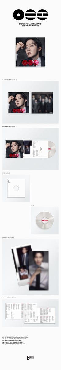 【新品未開封】ARIRANG J-Hope Cream Vinyl BTS - The 5th Album 'ARIRANG' (j-hope Cream) (Target Exclusive